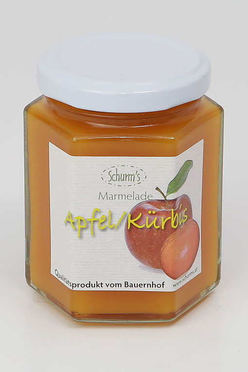 Produktbild Apfel-Kürbismarmelade 200g von Schurms Obsthof